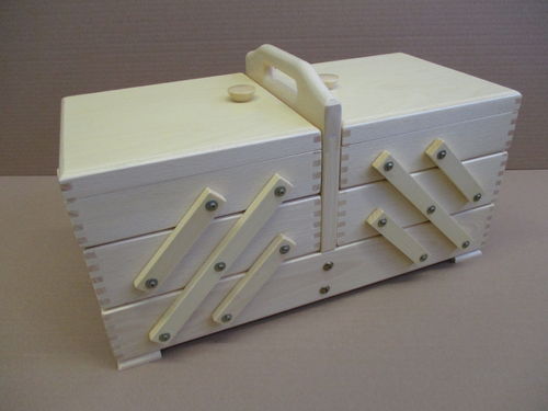 sewing box beech wood light, robust