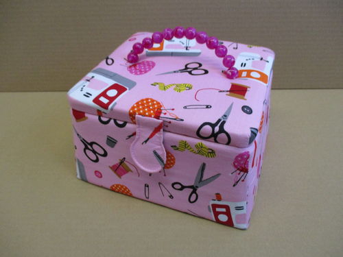 sewing basket, pink